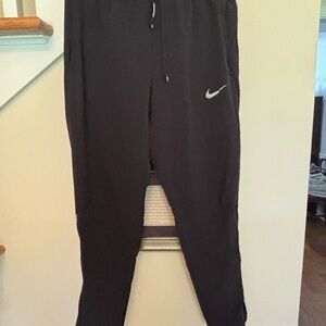Nike Dri-Fit Men's Black Sweatpants with White Logo